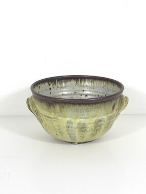 Vintage Studio Pottery Bowl With Handles